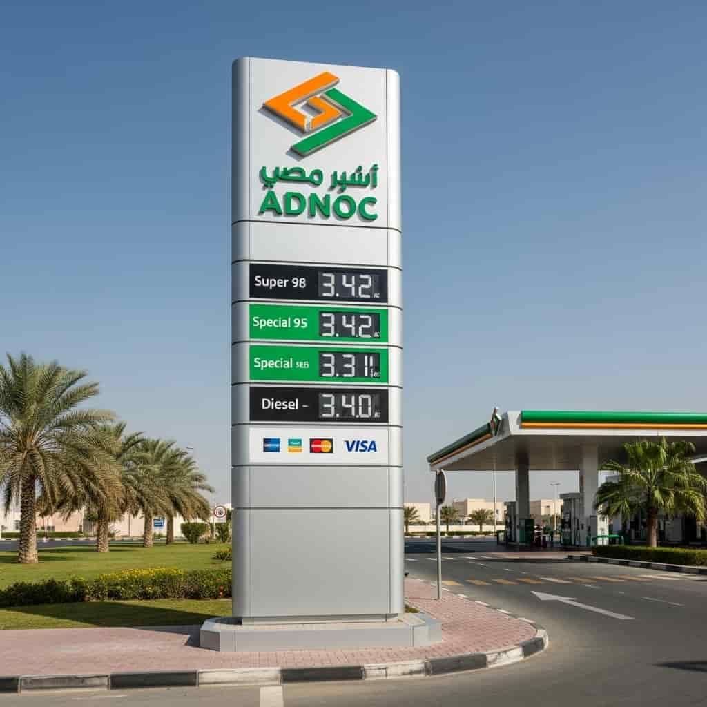 petrol satation signs pylon