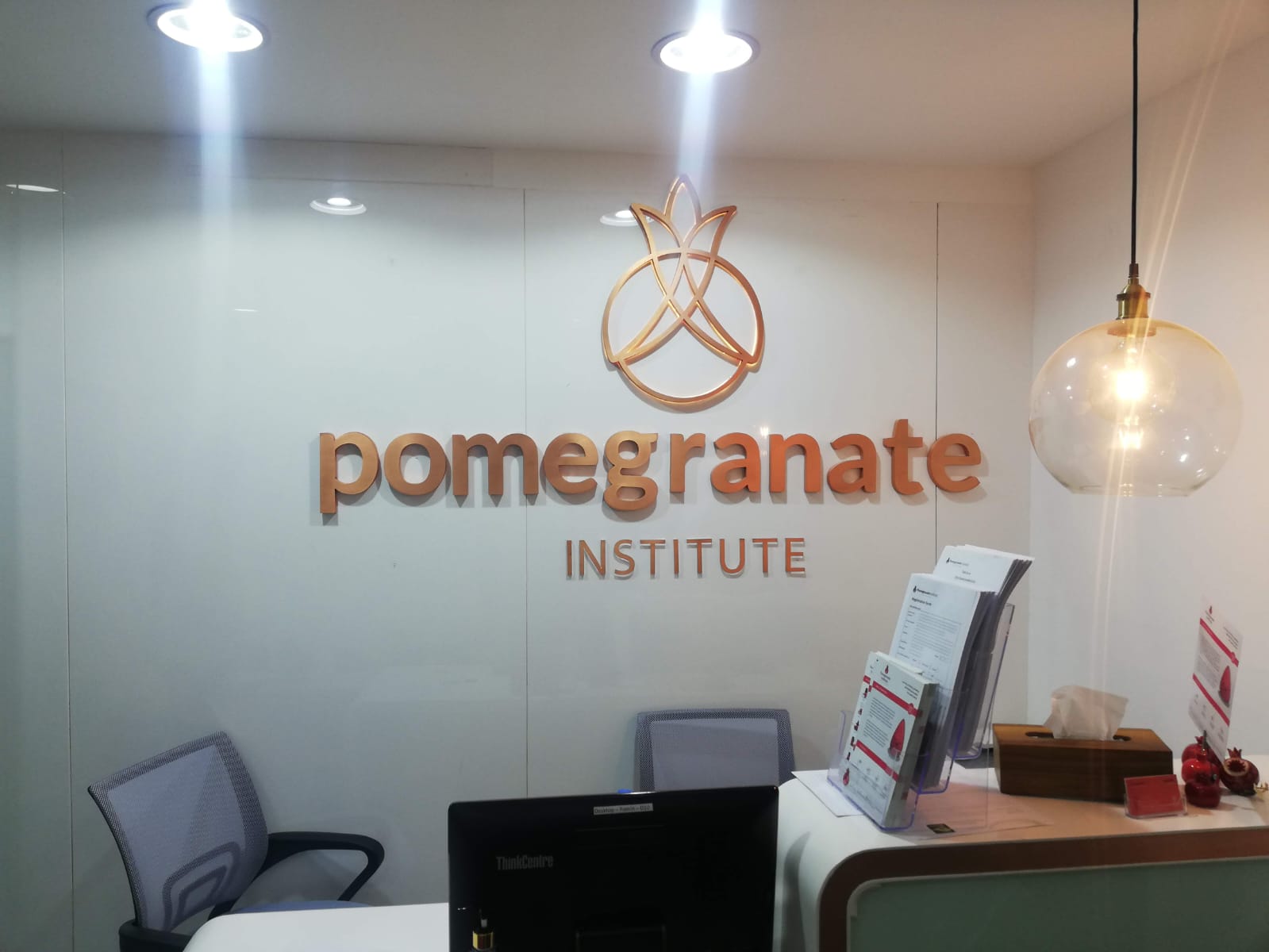 office reception signage dubai