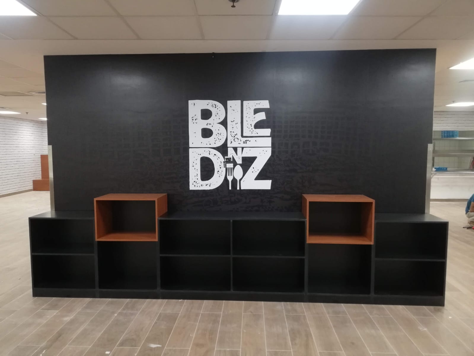 reception wall signage dubai