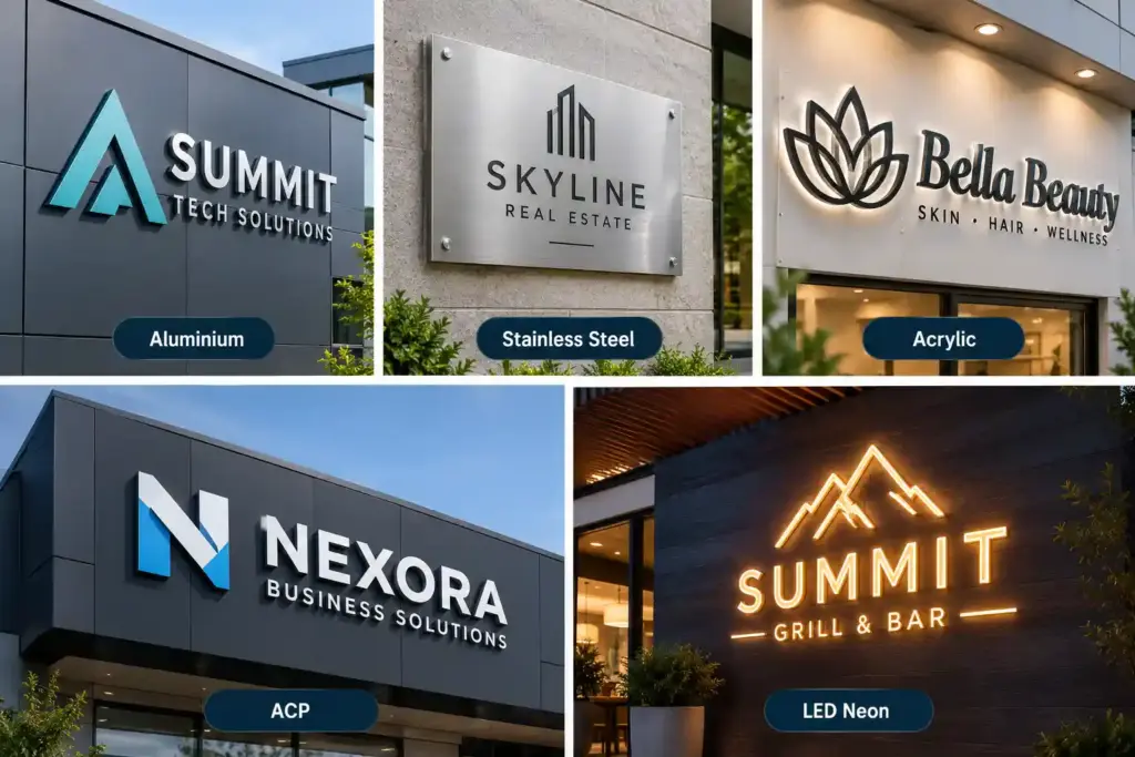 materials used in outdoor signage in dubai