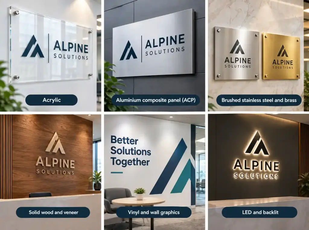 wayfinding signage materials